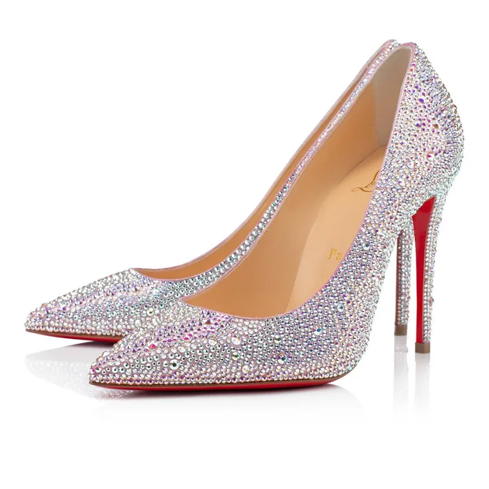 Women Kate Strass 100 Mm Pumps 8211 Suede And Strass 8211 Multicolor Multicolor Christian Louboutin Pumps Women Kate Strass 100 Mm Pumps 8211 Suede And Strass 8211 Multicolor Multicolor Christian Louboutin Pumps