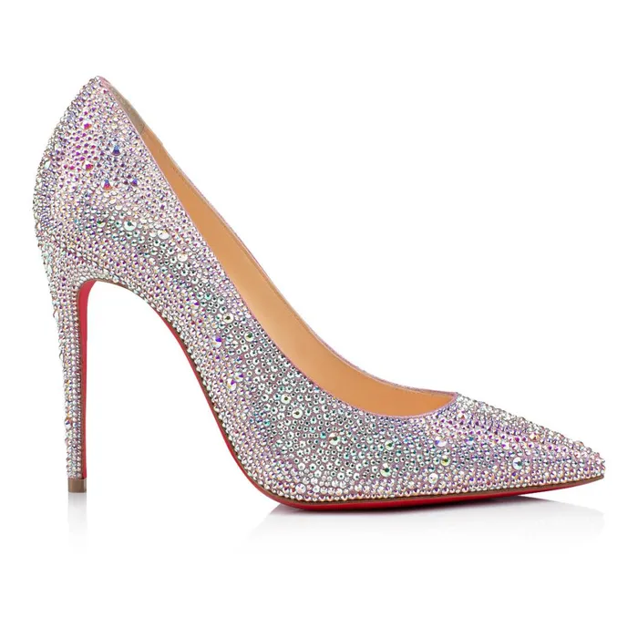 Women Kate Strass 100 Mm Pumps 8211 Suede And Strass 8211 Multicolor Multicolor Christian Louboutin Pumps