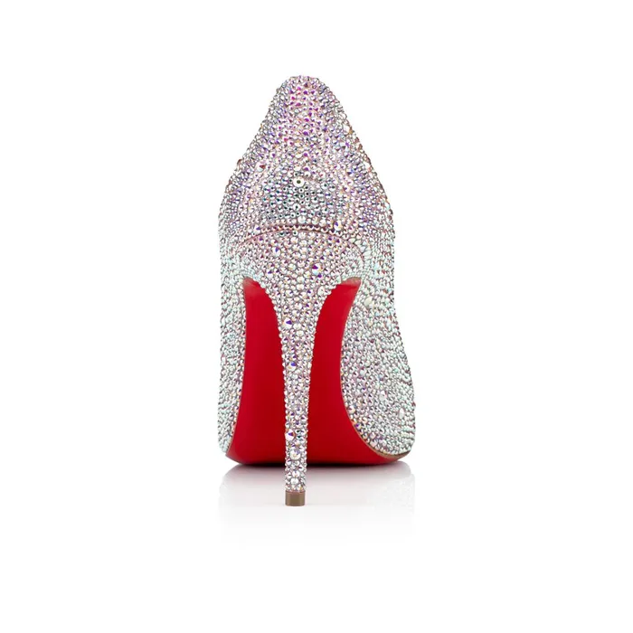 Women Kate Strass 100 Mm Pumps 8211 Suede And Strass 8211 Multicolor Multicolor Christian Louboutin Pumps