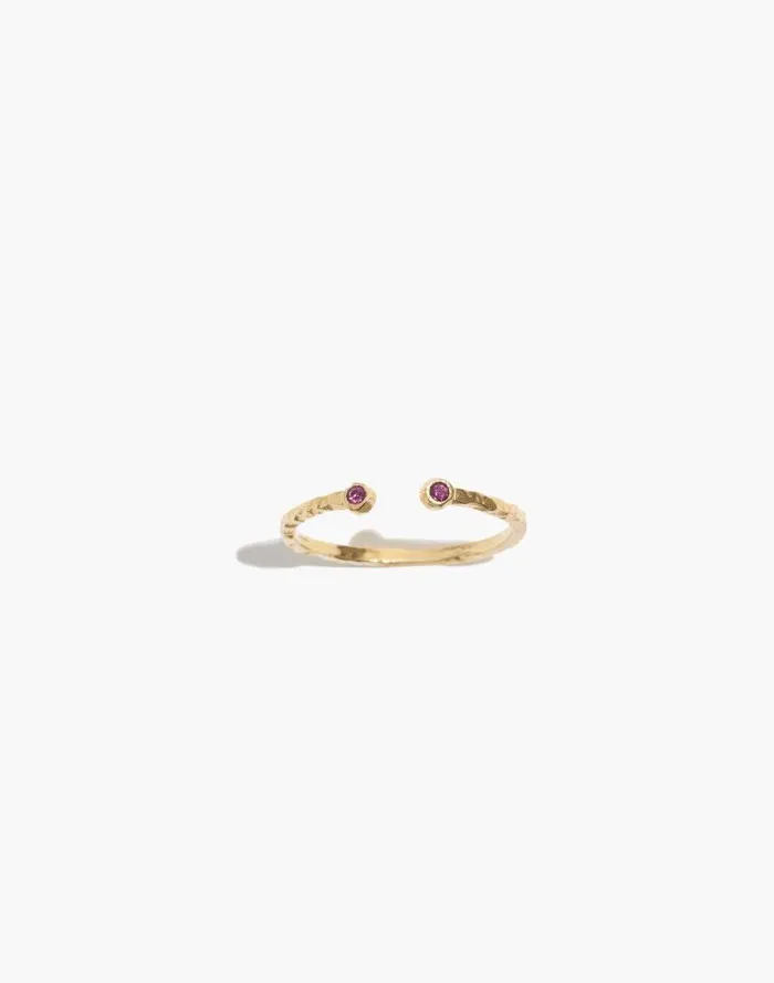 Women Katie Dean Jewelry 18k GoldPlated Birthstone Ring February Madewell Jewelry Women Katie Dean Jewelry 18k GoldPlated Birthstone Ring February Madewell Jewelry