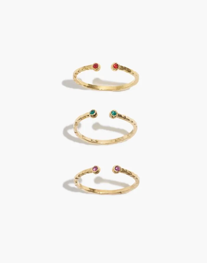 Women Katie Dean Jewelry 18k GoldPlated Birthstone Ring February Madewell Jewelry