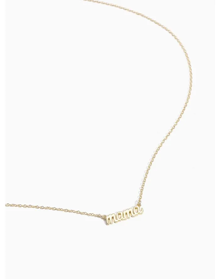 Women Katie Dean Jewelry Mama Necklace Gold Madewell Jewelry