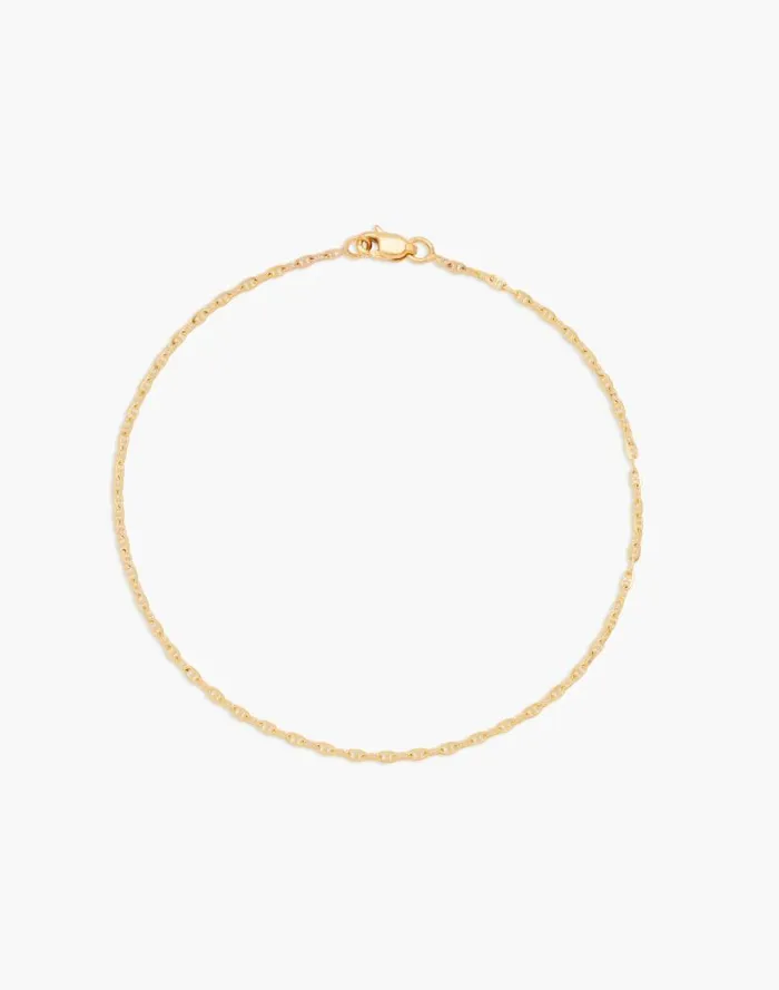 Women Kinn Studio Micro Mariner Chain Bracelet Gold Madewell Jewelry