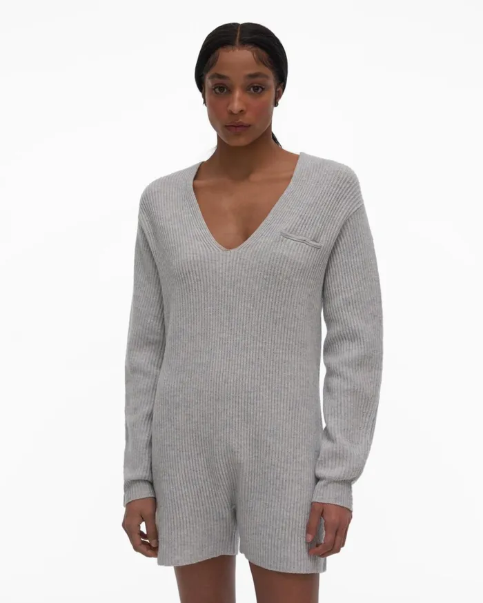Women Knit Romper Whitewood Helmut Lang Dresses