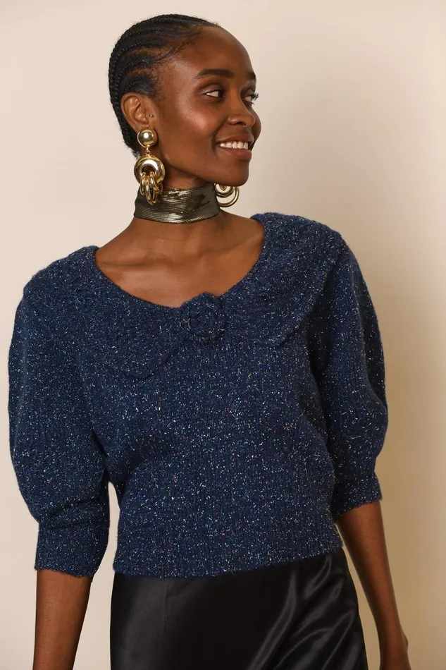Women Knitwear RIXO Serenity Navy