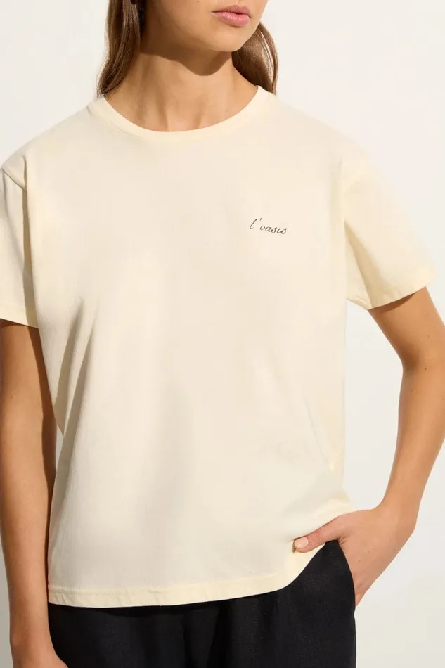 Women L039Oasis Souvenir TShirt Vintage Cream Exclusive 8211 Final Sale Faithfull The Brand Tops