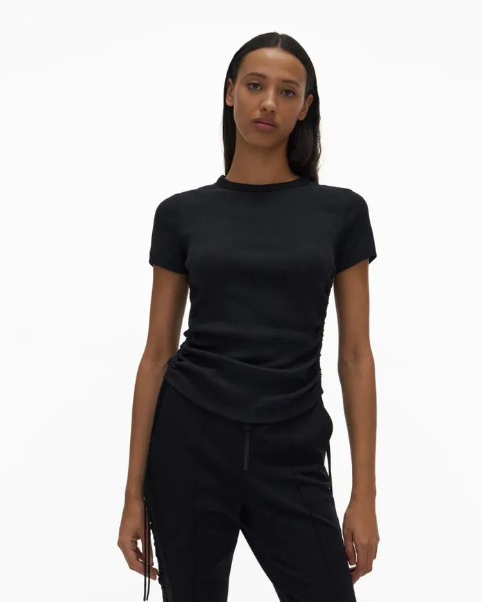 Women Lacing Top Basalt Black Helmut Lang TShirts and Sweatshirts