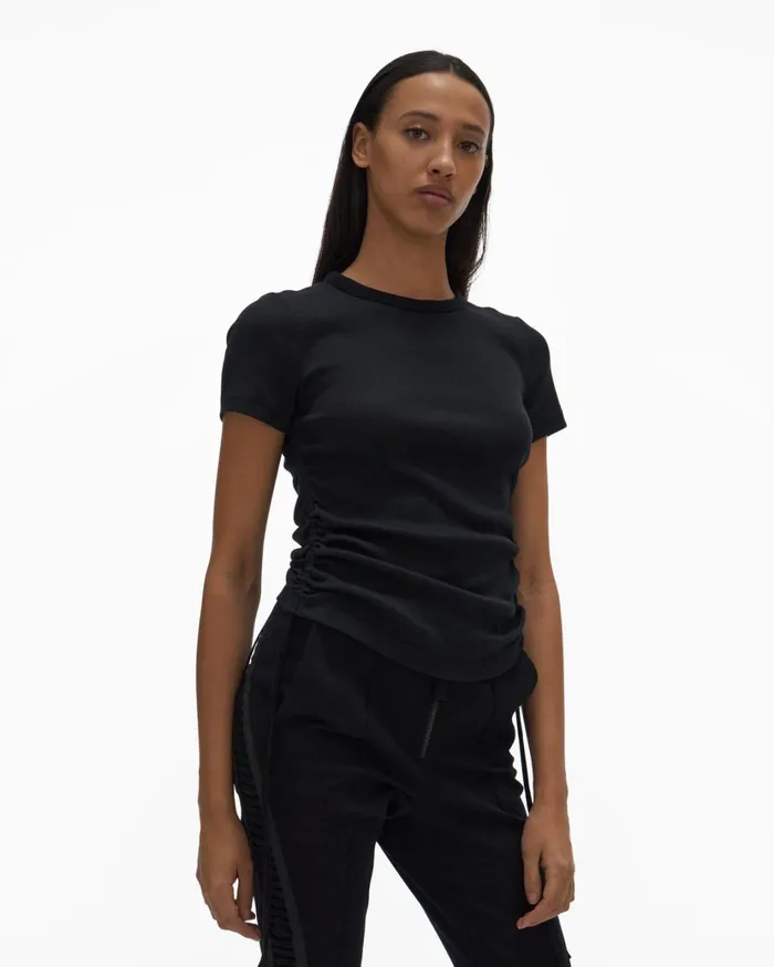 Women Lacing Top Basalt Black Helmut Lang TShirts and Sweatshirts