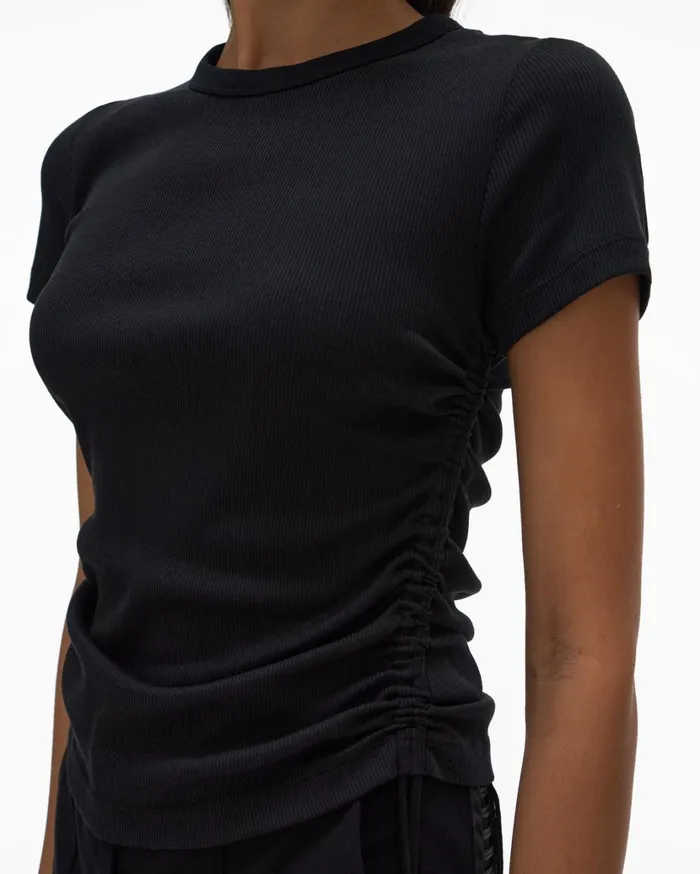 Women Lacing Top Basalt Black Helmut Lang TShirts and Sweatshirts