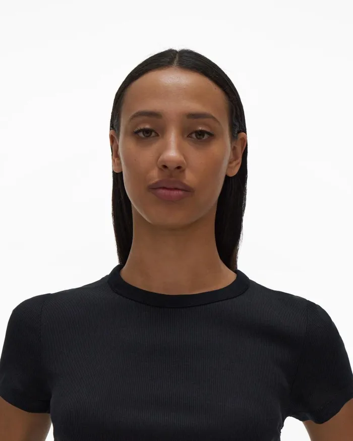 Women Lacing Top Basalt Black Helmut Lang TShirts and Sweatshirts