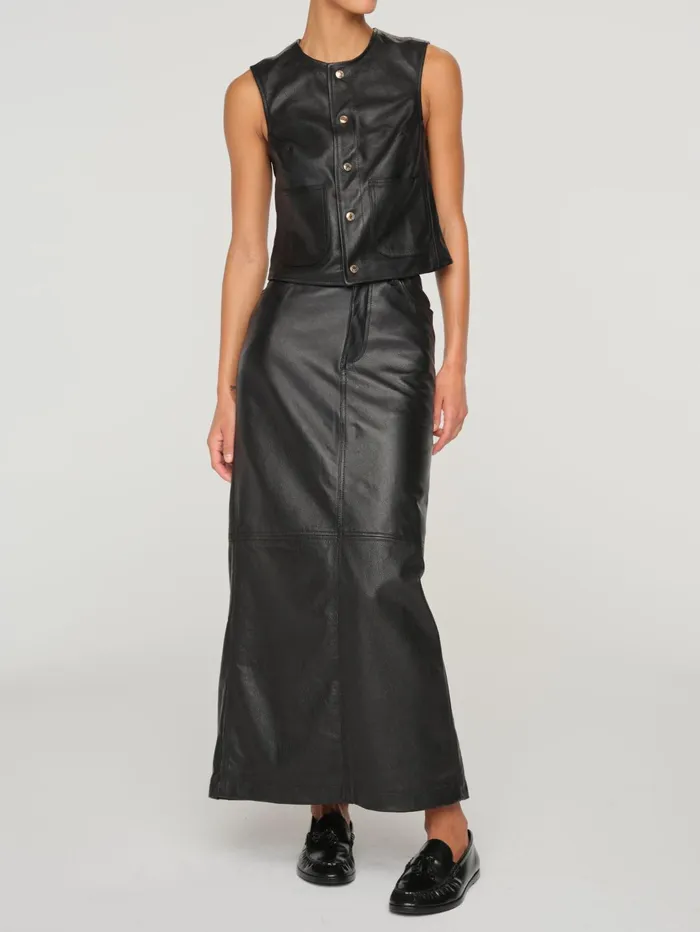 Women Leather Vest DL1961 Tops Tees