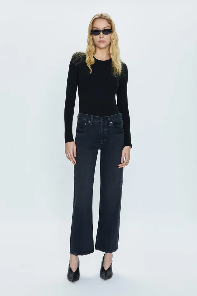 Women Lexi Mid Rise Bowed Straight Jean 8211 Mercury Pistola Denim Denim