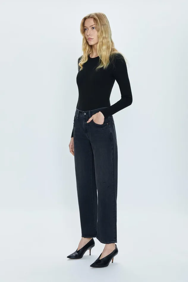 Women Lexi Mid Rise Bowed Straight Jean 8211 Mercury Pistola Denim Denim