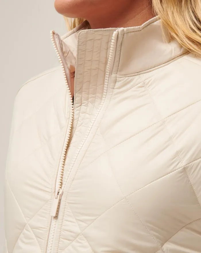 Women LIGHTS AT NIGHT QUILTED JACKET Pumice Stone TravisMathew Jackets