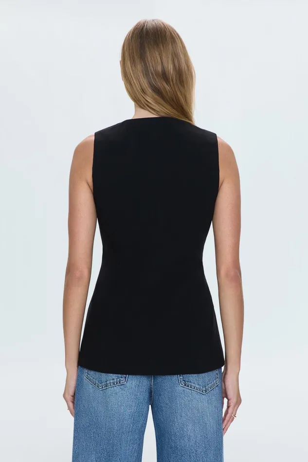 Women Lila Fitted Vest 8211 Black Pistola Denim Tops