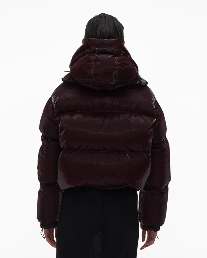 Women Liquid Puffer Jacket Crimson Night Helmut Lang Outerwear