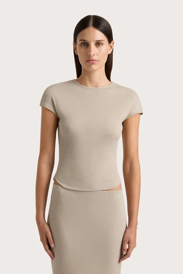 Women Loire TShirt Taupe Faithfull The Brand Tops Women Loire TShirt Taupe Faithfull The Brand Tops