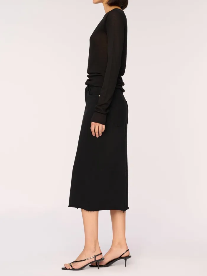 Women Long Sleeve Boat Neck DL1961 Tops Tees