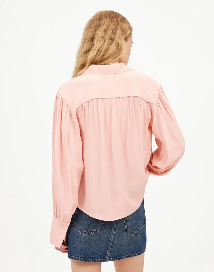 Women LongSleeve ButtonFront Top Pale Blush Madewell Tops and Shirts
