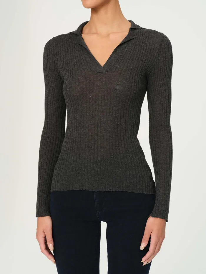 Women Long Sleeve Polo DL1961 Tops Tees