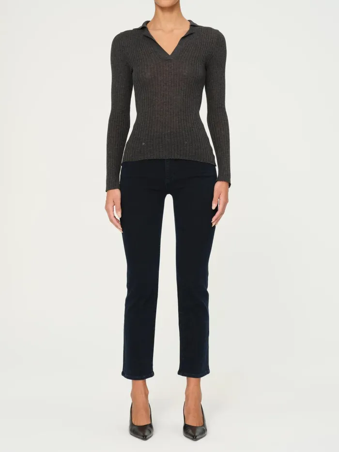 Women Long Sleeve Polo DL1961 Tops Tees