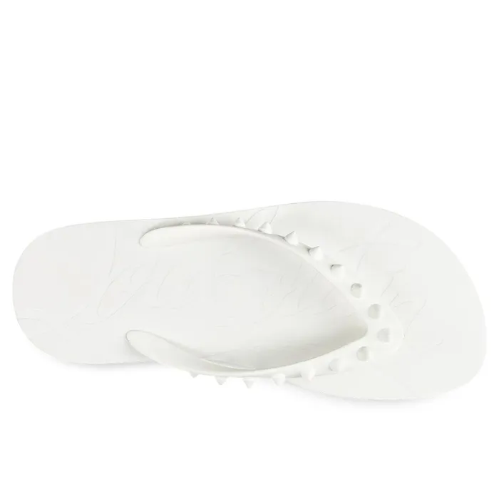 Women Loubi Flip Woman Flipflops 8211 Rubber 8211 White White Christian Louboutin Flats