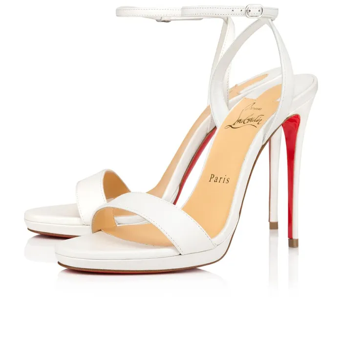 Women Loubi Queen 120 Mm Sandals 8211 Nappa Leather 8211 Bianco White Christian Louboutin Sandals and Slides Women Loubi Queen 120 Mm Sandals 8211 Nappa Leather 8211 Bianco White Christian Louboutin Sandals and Slides