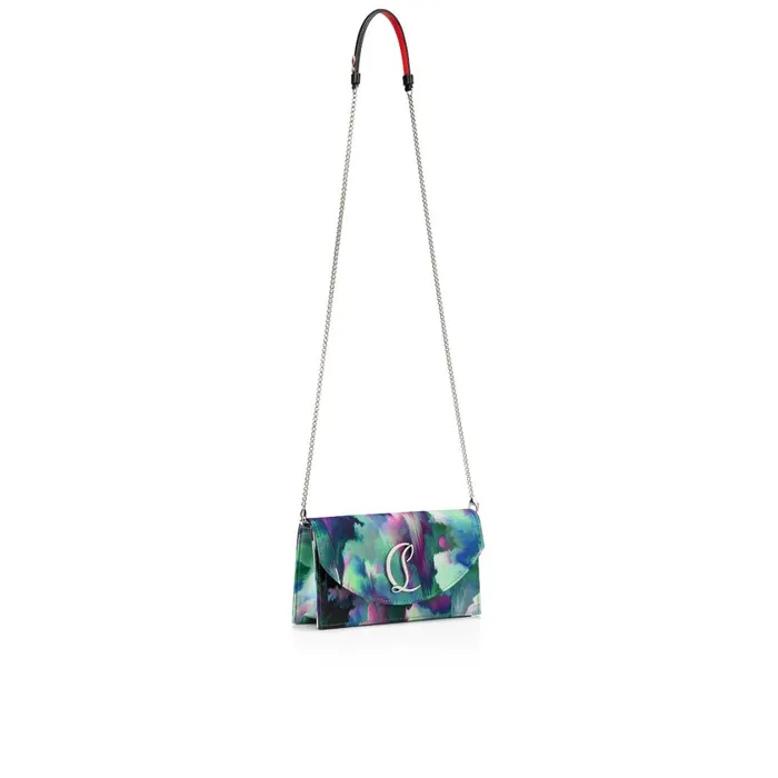 Women Loubi54 Clutch 8211 Crepe Satin Melancholia Print 8211 Multicolor Multicolor Christian Louboutin Shoulder Bags