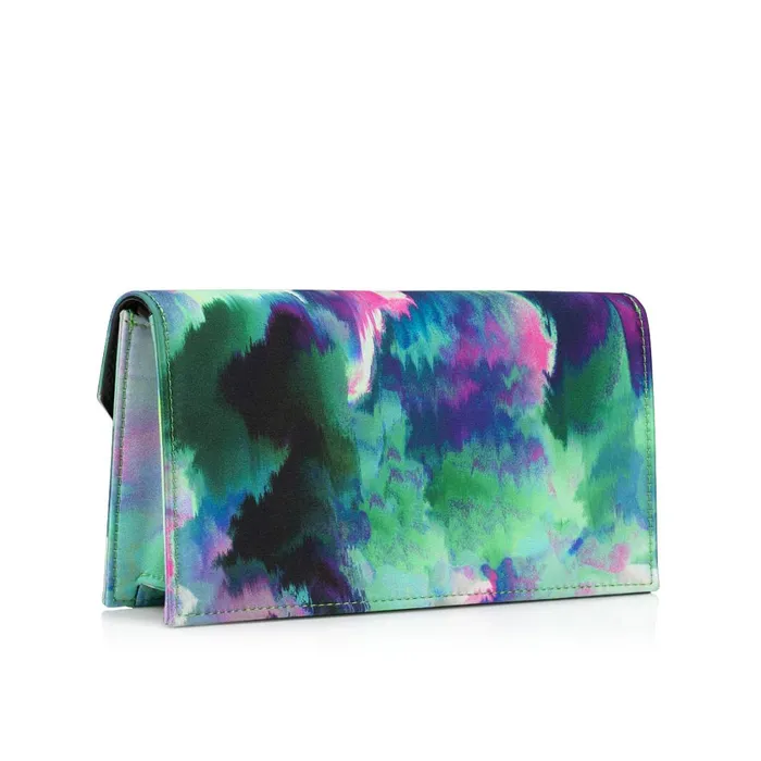 Women Loubi54 Clutch 8211 Crepe Satin Melancholia Print 8211 Multicolor Multicolor Christian Louboutin Shoulder Bags