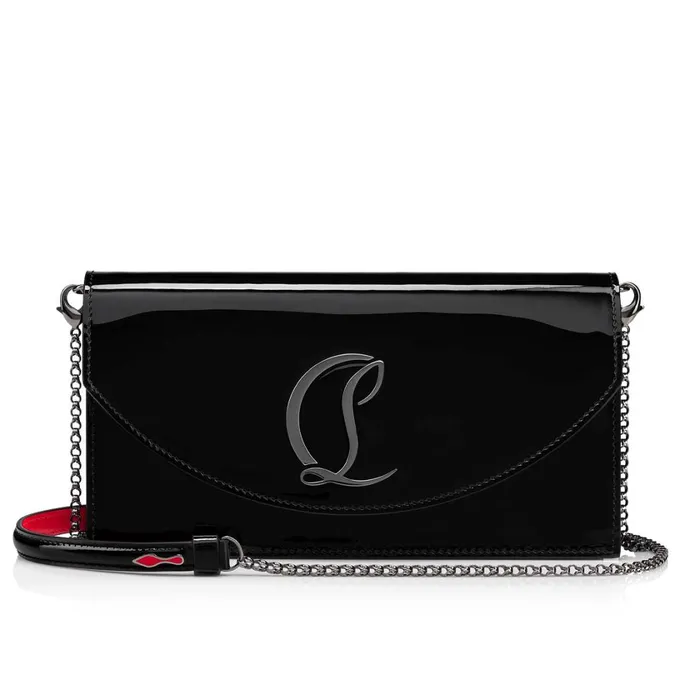 Women Loubi54 Clutch 8211 Patent Calf And Metal 8211 Black Black Christian Louboutin Clutches and Evening Bags Women Loubi54 Clutch 8211 Patent Calf And Metal 8211 Black Black Christian Louboutin Clutches and Evening Bags