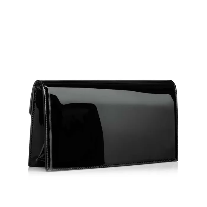 Women Loubi54 Clutch 8211 Patent Calf And Metal 8211 Black Black Christian Louboutin Clutches and Evening Bags