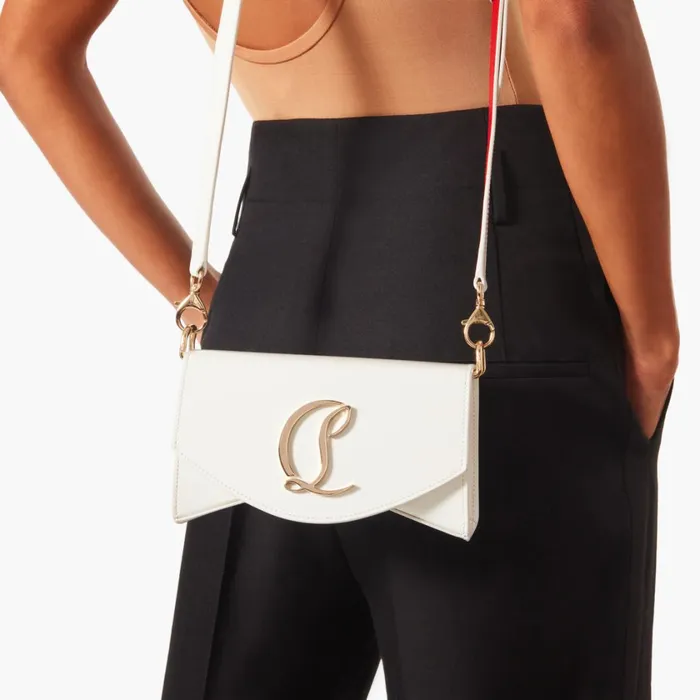 Women Loubi54 Crossbody Crossbody Bag 8211 Calf Leather 8211 Bianco White Christian Louboutin Crossbody Bags