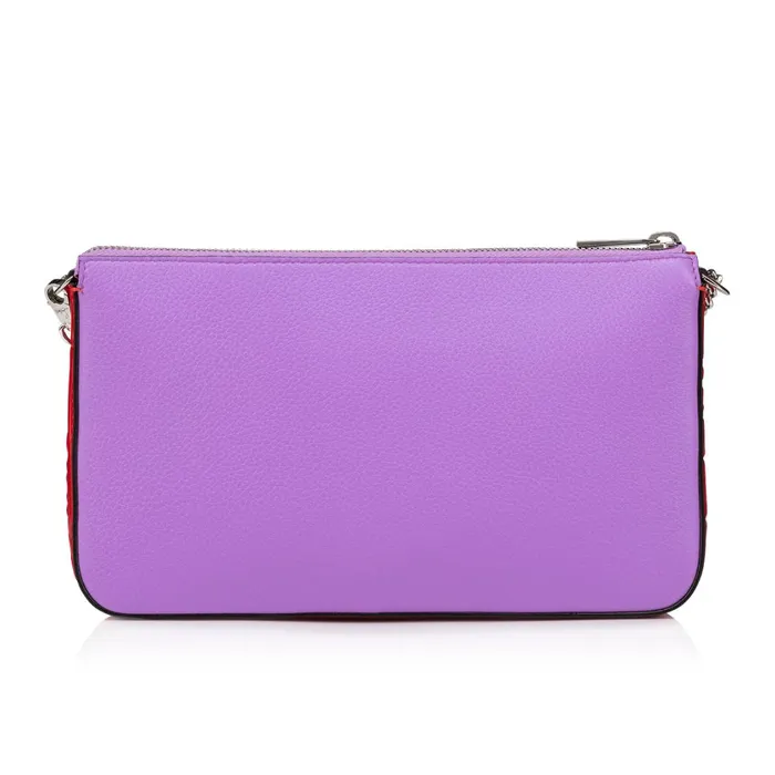 Women Loubila Hybrid Shoulder Bag 8211 Grained Calf Leather 8211 Frou Frou Purple Christian Louboutin Shoulder Bags