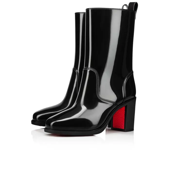 Women Loubirain 70 Mm Rain Boots 8211 PVC 8211 Black Black Christian Louboutin Ankle Boots Women Loubirain 70 Mm Rain Boots 8211 PVC 8211 Black Black Christian Louboutin Ankle Boots
