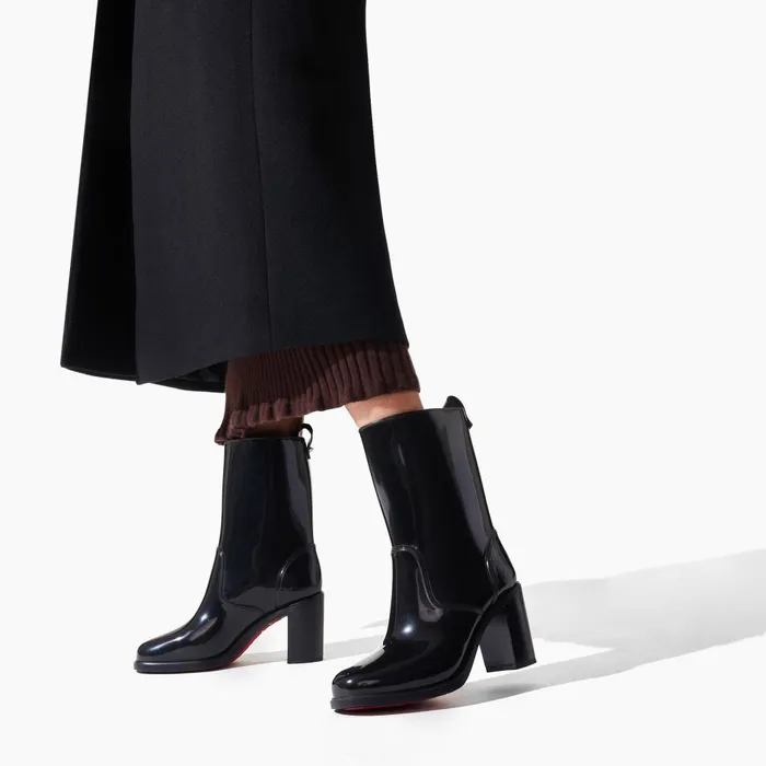 Women Loubirain 70 Mm Rain Boots 8211 PVC 8211 Black Black Christian Louboutin Ankle Boots