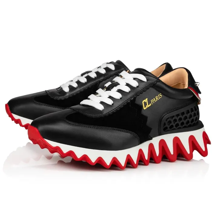 Women Loubishark Woman Sneakers 8211 Calf Leather And Veau Velours 8211 Black Black Christian Louboutin Sneakers Women Loubishark Woman Sneakers 8211 Calf Leather And Veau Velours 8211 Black Black Christian Louboutin Sneakers