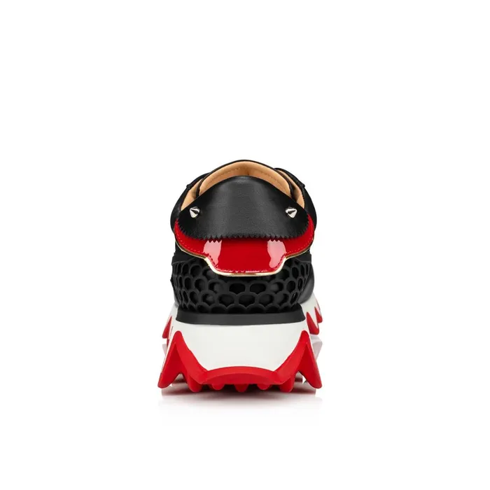 Women Loubishark Woman Sneakers 8211 Calf Leather And Veau Velours 8211 Black Black Christian Louboutin Sneakers