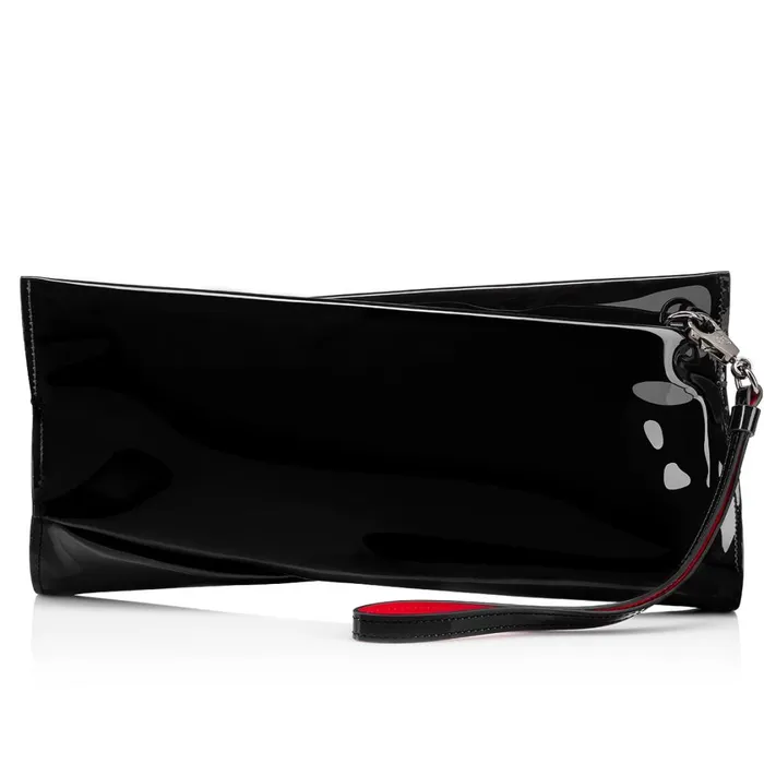 Women Loubitwist Clutch 8211 Patent Calf 8211 Black Black Christian Louboutin Clutches and Evening Bags Women Loubitwist Clutch 8211 Patent Calf 8211 Black Black Christian Louboutin Clutches and Evening Bags