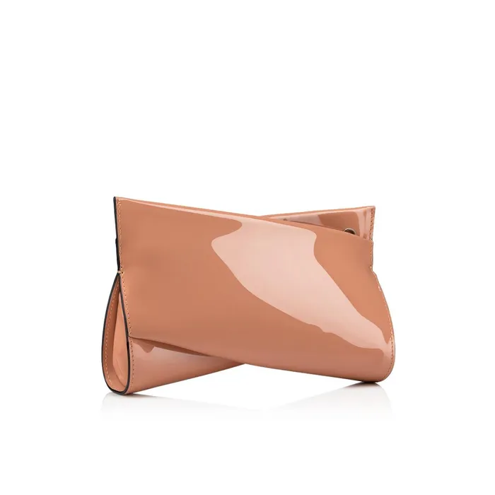 Women Loubitwist Small Clutch 8211 Patent Calf 8211 Nude Nude Christian Louboutin Shoulder Bags