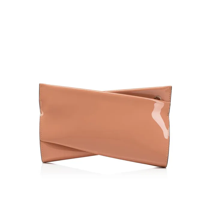 Women Loubitwist Small Clutch 8211 Patent Calf 8211 Nude Nude Christian Louboutin Shoulder Bags
