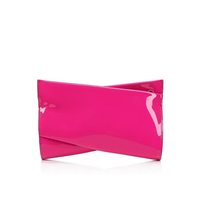 Women Loubitwist Small Clutch 8211 Patent Calf Leather 8211 Bolerose Pink Christian Louboutin Clutches and Evening Bags Women Loubitwist Small Clutch 8211 Patent Calf Leather 8211 Bolerose Pink Christian Louboutin Clutches and Evening Bags