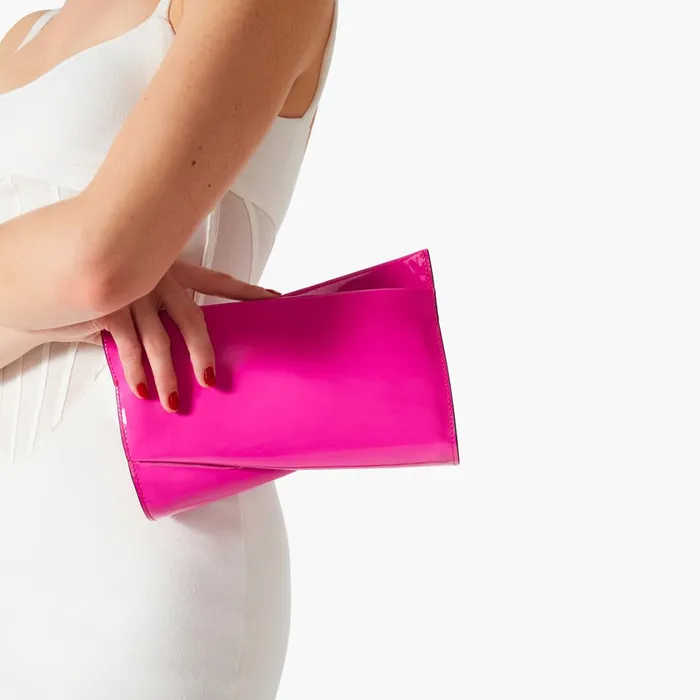 Women Loubitwist Small Clutch 8211 Patent Calf Leather 8211 Bolerose Pink Christian Louboutin Clutches and Evening Bags
