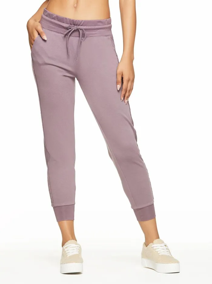 Women Loungewear Jessica Simpson Allen Jogger In Black Plum Black Plum