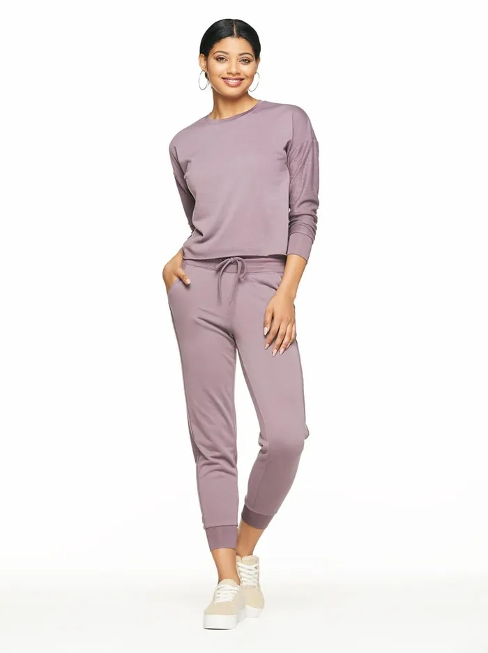 Women Loungewear Jessica Simpson Allen Jogger In Black Plum Black Plum
