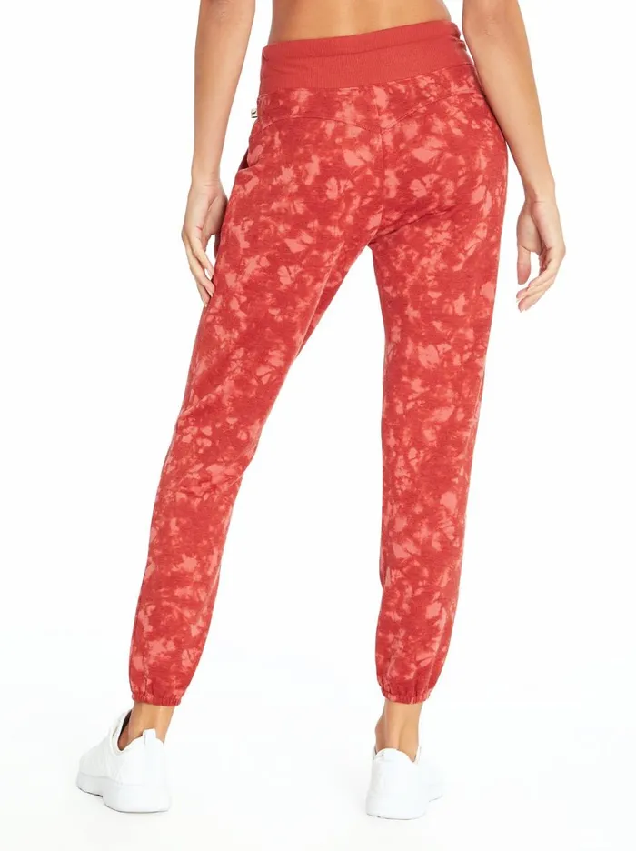 Women Loungewear Jessica Simpson Felicity Jogger In Mineral Red Ink Tie Dye Mineral Red Ink Tie Dye