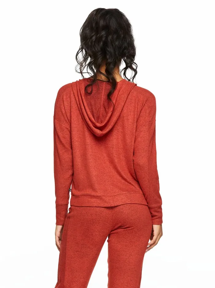 Women Loungewear Jessica Simpson Lola Pullover In Bossa Nova Heather Bossa Nova