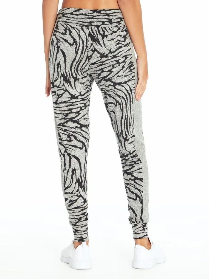 Women Loungewear Jessica Simpson Ronnie Jogger In Heather Grey Zebra Stripe Heather Grey Zebra Stripe