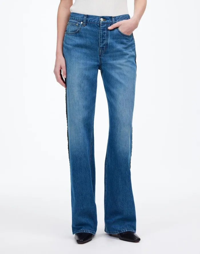 Women LowSlung Baggy Jeans Fennbrook Wash Madewell Jeans