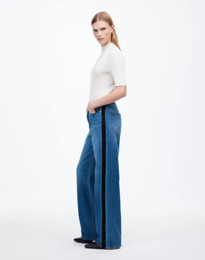 Women LowSlung Baggy Jeans Fennbrook Wash Madewell Jeans