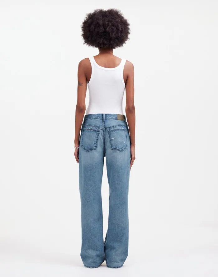 Women LowSlung Baggy Jeans Hamburg Wash Madewell Jeans